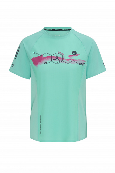 RJT102W126 Футболка BIVIUM д/жен. "Тайм 2.0" ментол.