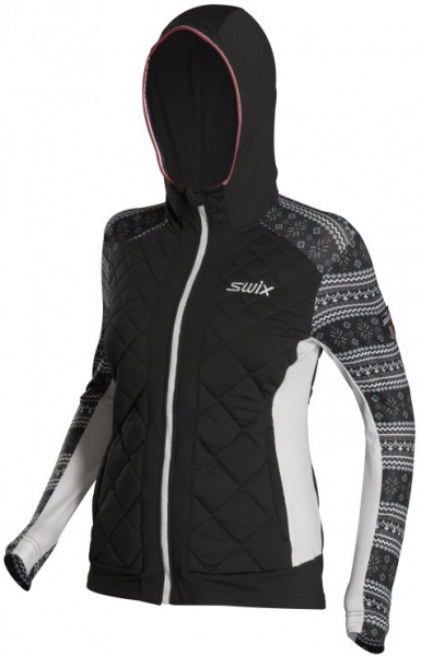 18632-10092 Джемпер жен. SWIX Myrene с капюш. сер. принт