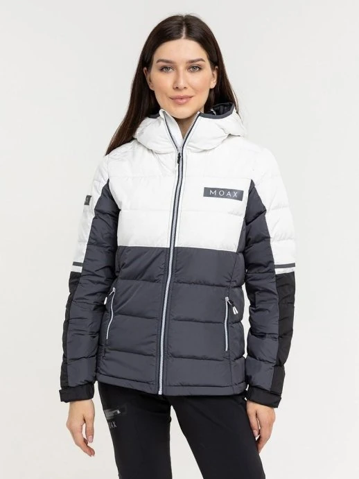 MX314230-00000 Пух.куртка жен.MOAX Club Team бел.