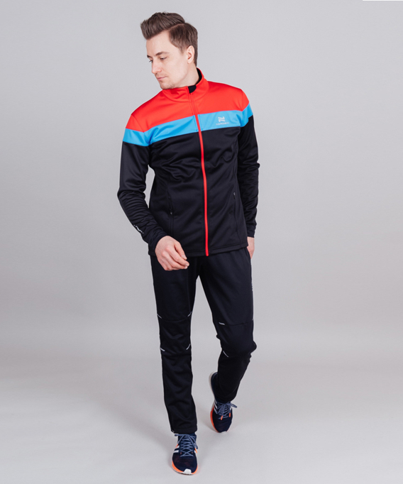 NSM805910 Куртка разминочная муж. NORDSKI Drive black/red